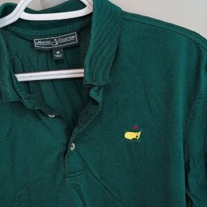 Masters Dark Green Polo Shirt with Yellow Accent